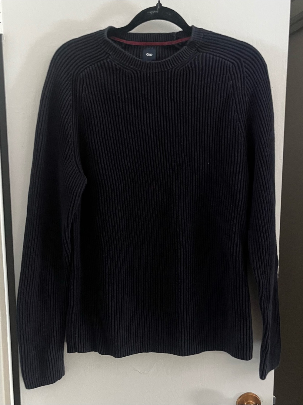 GAP Navy Ribbed Crewneck Sweater